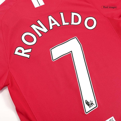 Retro RONALDO #7 Manchester United Thuisshirt Lange Mouwen 2007/08