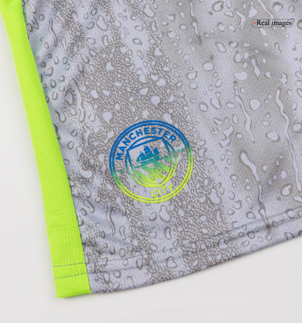 Manchester City Derde Thuisshirt 2025/26 Junior Grijs