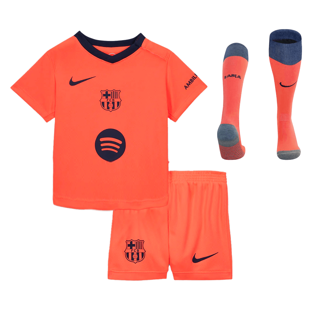 Barcelona Derde Thuisshirt Kit 2025/26 Kinderen Oranje