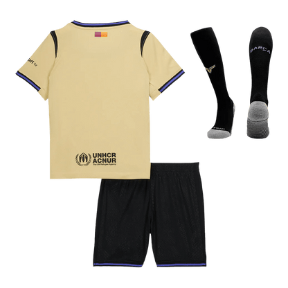 FC Barcelona Uit Thuisshirt Kit 2025/26 Jeugd Geel&Zwart