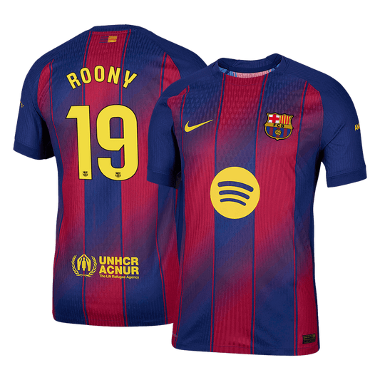 ROONY #19 Barcelona Thuisshirt 2025/26 Rood en Blauw Speler
