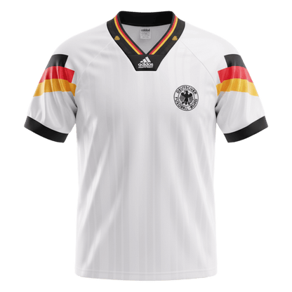 Retro Duitsland Thuisshirt 1992 Wit