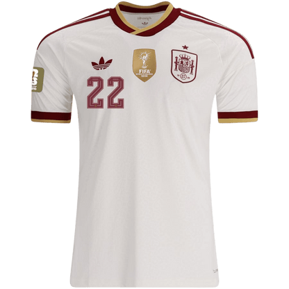 CUBARSÍ #22 Espagne Extérieur Maillot - Coupe du Monde 2026 Blanc