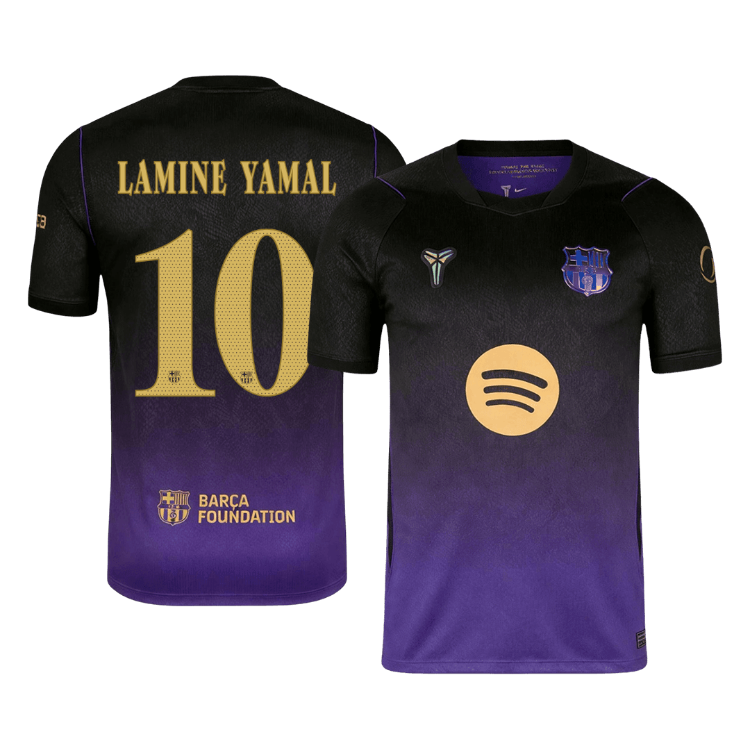 LAMINE YAMAL #10 Barcelone Extérieur Maillot 2026/27 Black/Purple - UCL