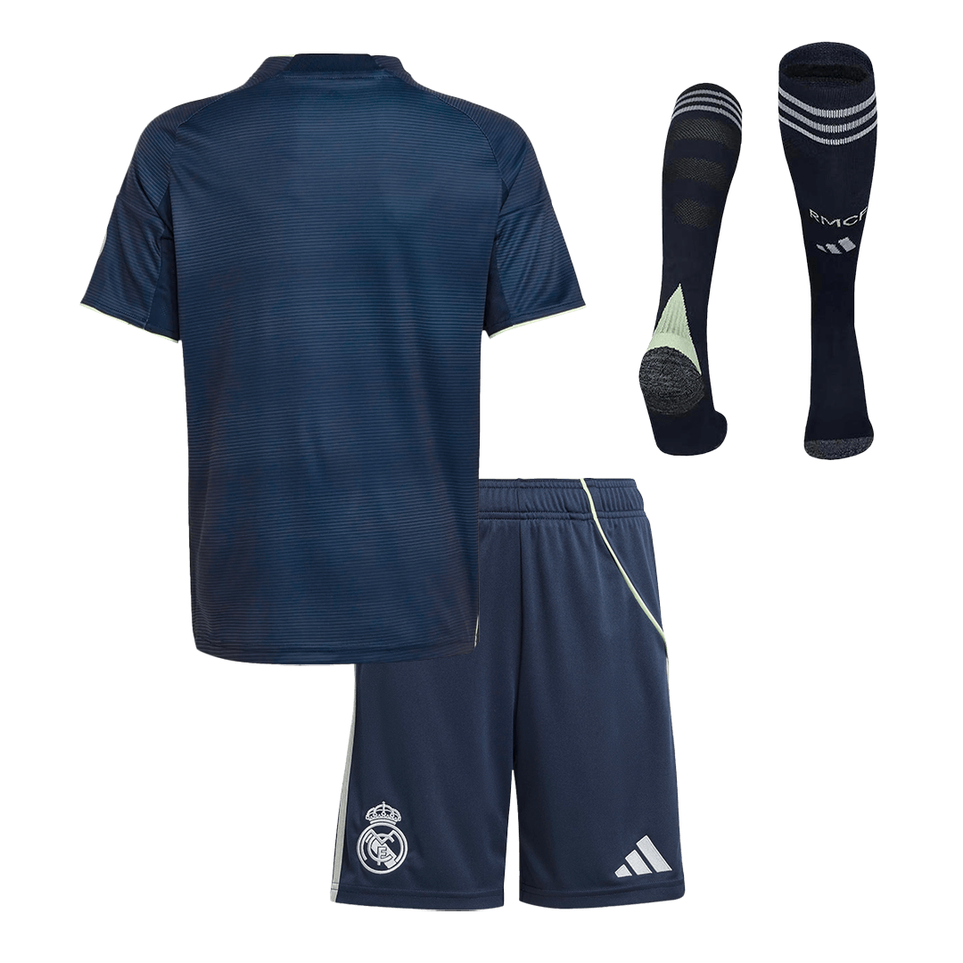Real Madrid Uitshirt Kit 2025/26 Junior Marineblauw