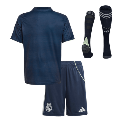 Real Madrid Uitshirt Kit 2025/26 Junior Marineblauw