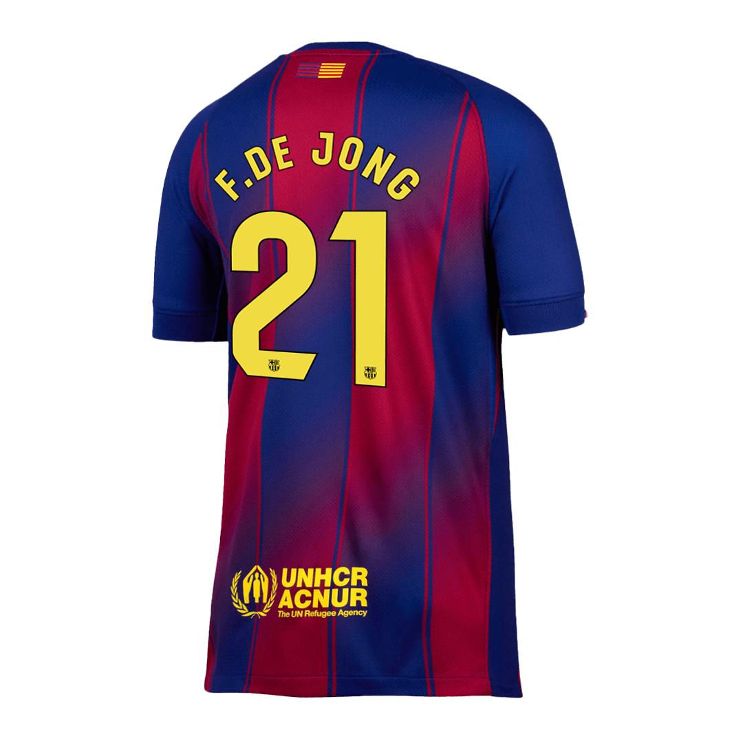 F. DE JONG #21 Barcelona Thuisshirt 2025/26