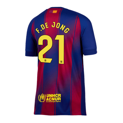 F. DE JONG #21 Barcelona Thuisshirt 2025/26