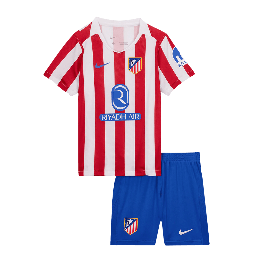 Atlético Thuisshirt Tenue 2025/26 Kinderen Rood&Wit