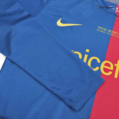 Retro MESSI #30 Barcelona Thuis Shirt Lange Mouwen 2008/09 - UCL Finale