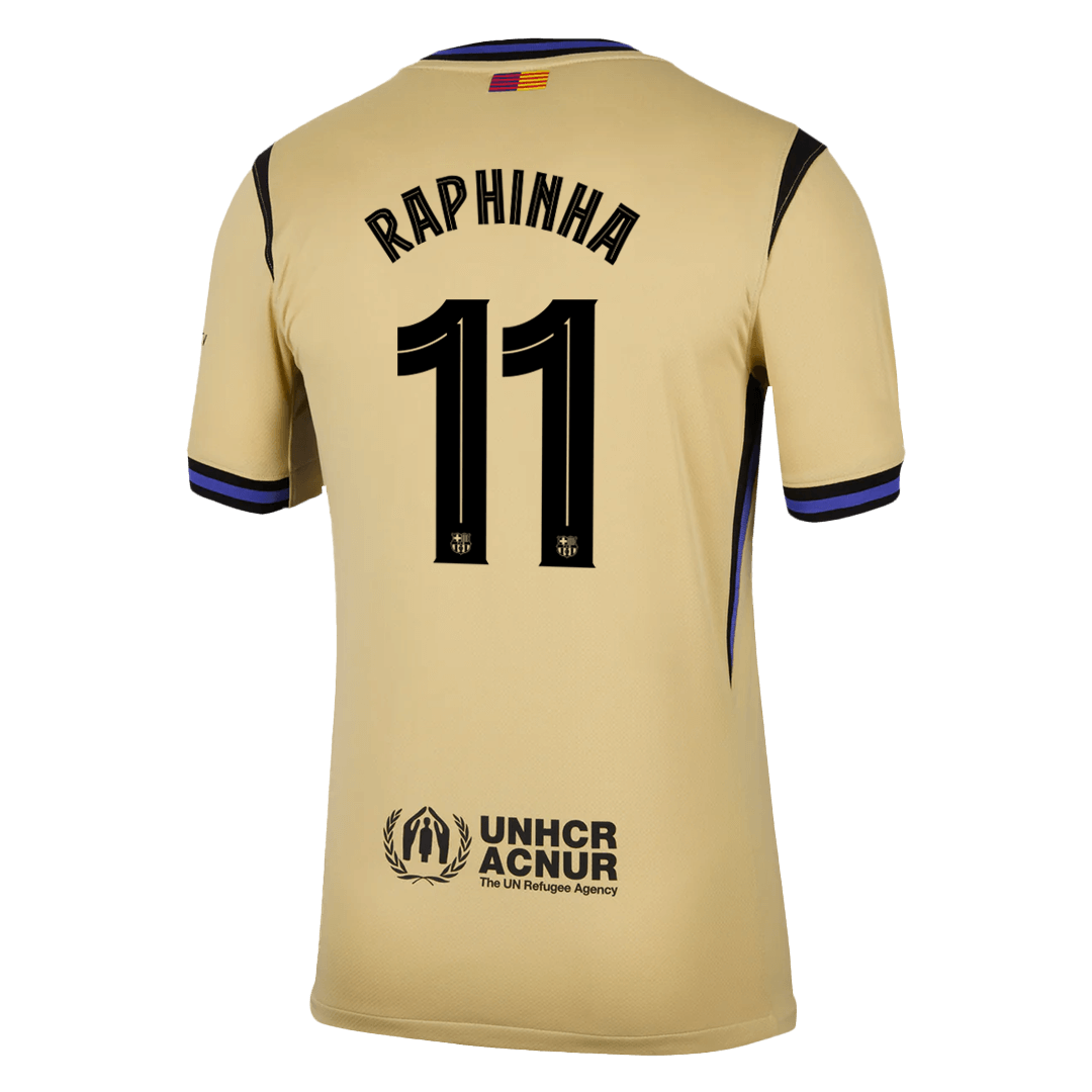 RAPHINHA #11 Barcelona Uit Tenue 2025/26 Geel - UCL