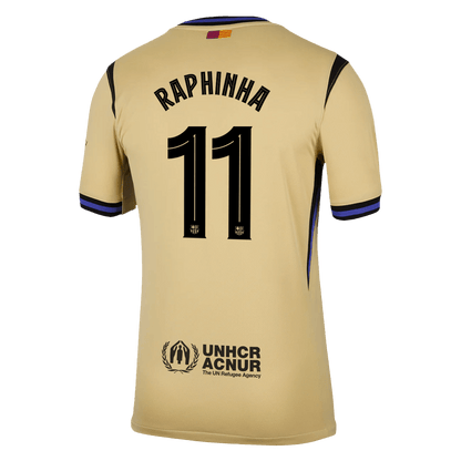 RAPHINHA #11 Barcelona Uit Tenue 2025/26 Geel - UCL
