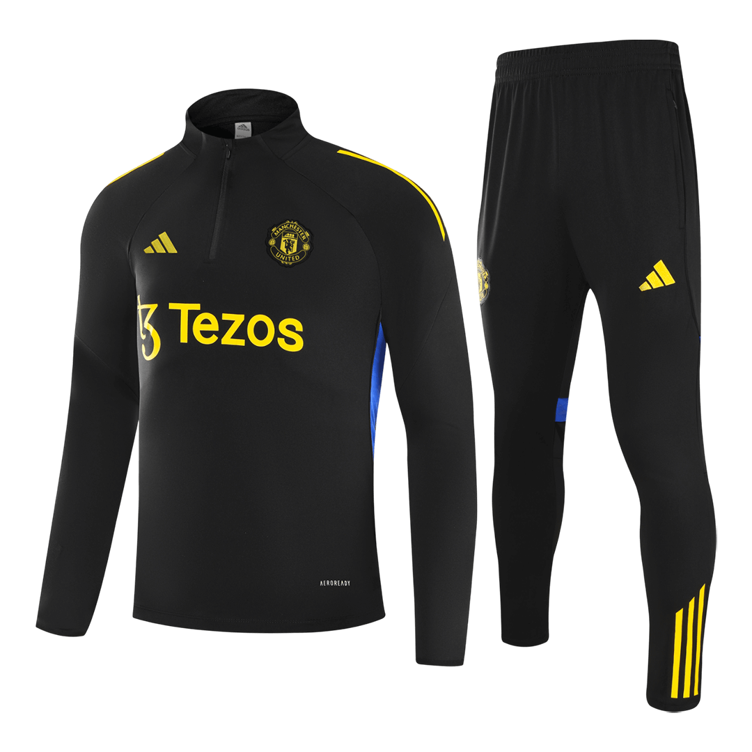 Manchester United Sweatshirt Tenue 2025/26 Kind Zwart