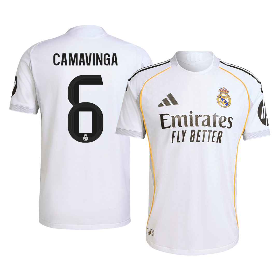 CAMAVINGA #6 Real Madrid Thuisshirt 2025/26 Wit Authentiek
