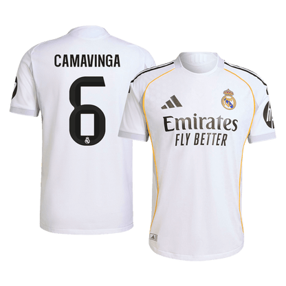 CAMAVINGA #6 Real Madrid Thuisshirt 2025/26 Wit Authentiek