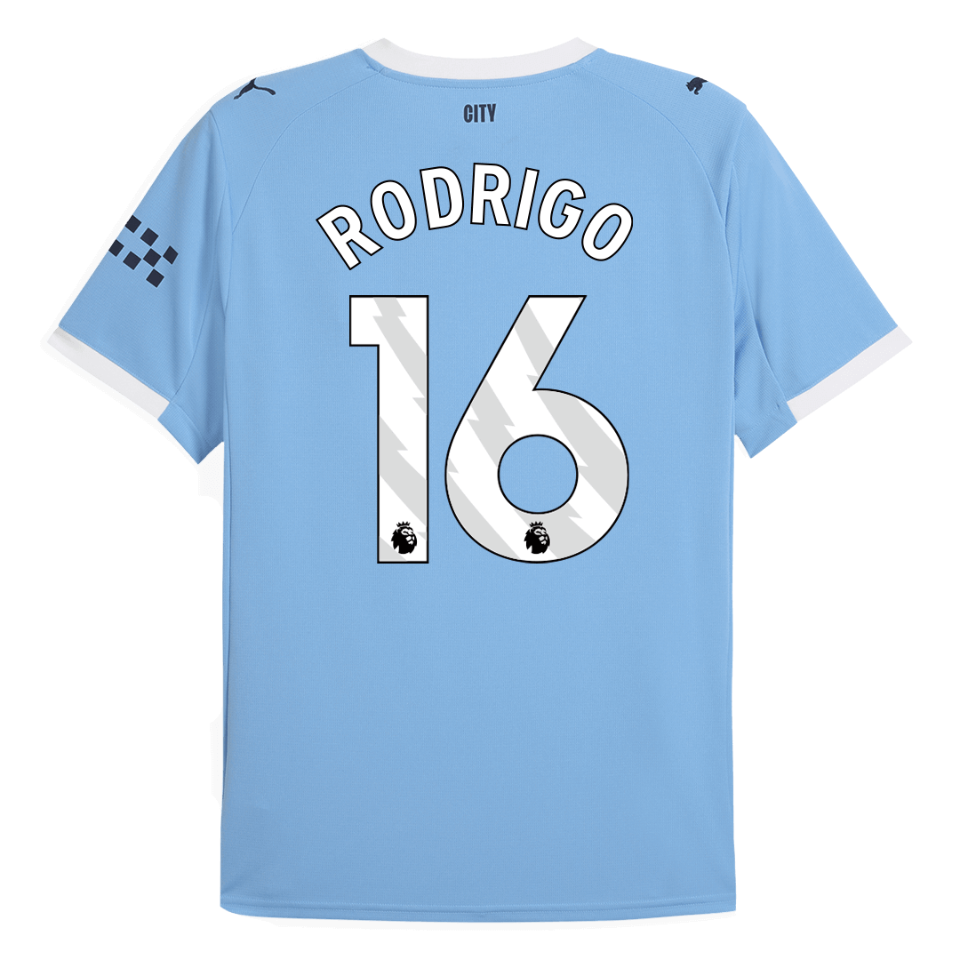 RODRIGO #16 Manchester City Thuisshirt 2025/26 Grote Maten
