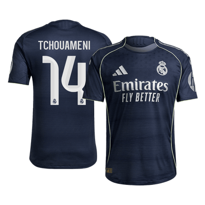 TCHOUAMENI #14 Real Madrid Uitshirt 2025/26 Marineblauw Authentiek