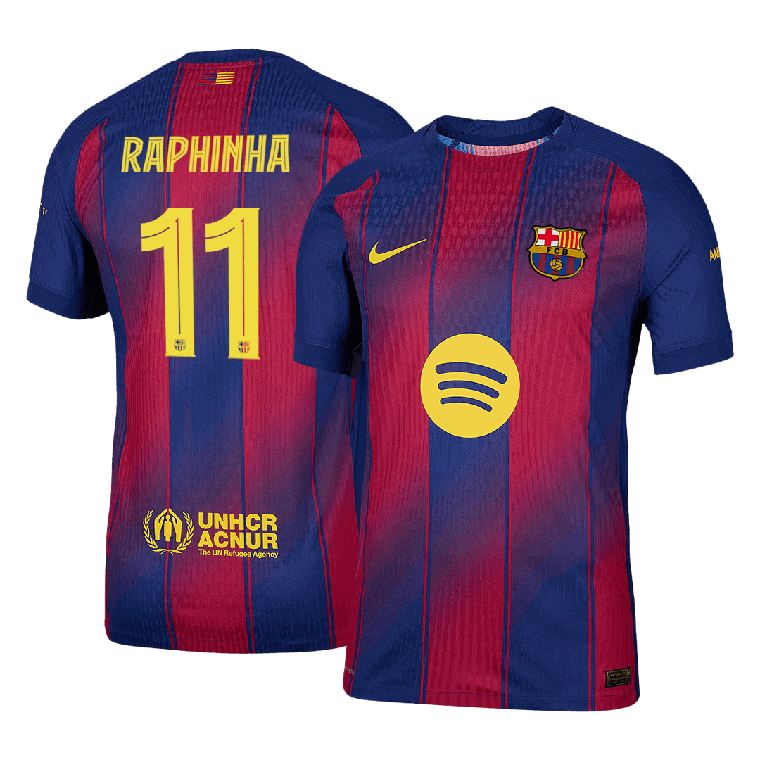 RAPHINHA #11 Barcelona Thuisshirt 2025/26 Authentiek - UCL