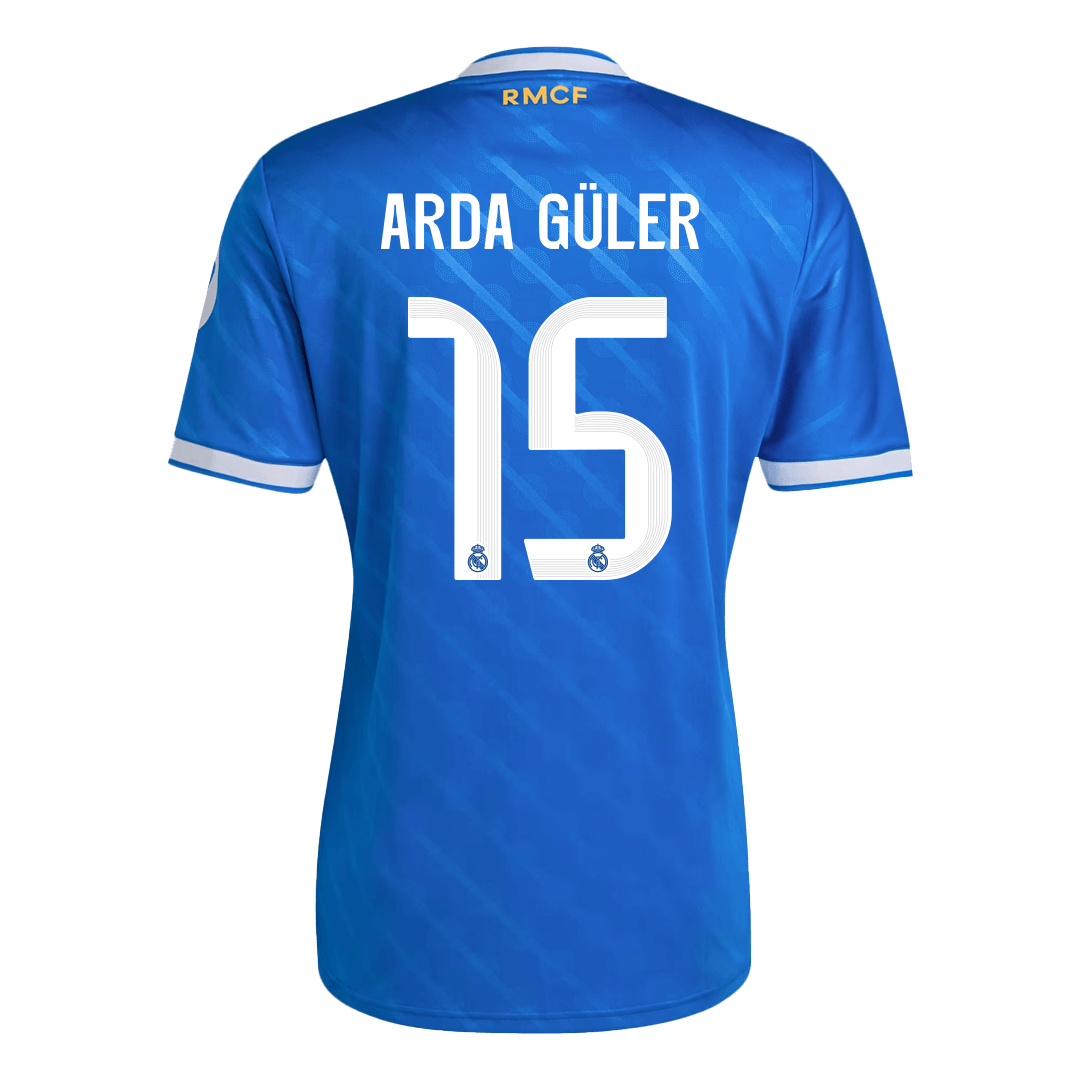 ARDA GÜLER #15 Real Madrid Derde Shirt 2025/26 Blauw