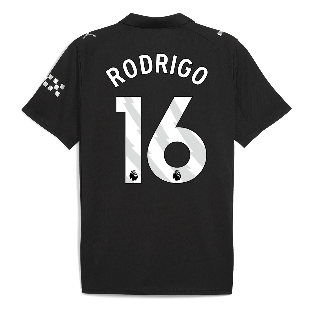 RODRIGO #16 Manchester City Uitshirt 2025/26 Zwart