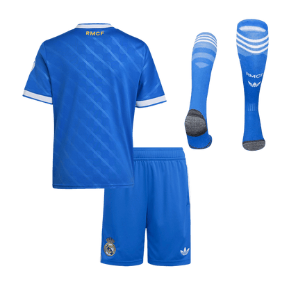 Real Madrid Derde Shirt Kit 2025/26 Kinder Blauw