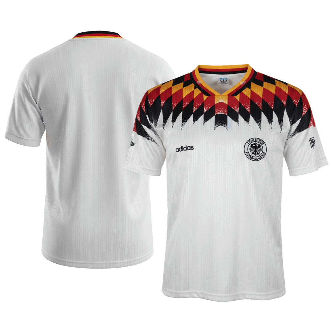 Retro Duitsland Thuisshirt 1994 Wit