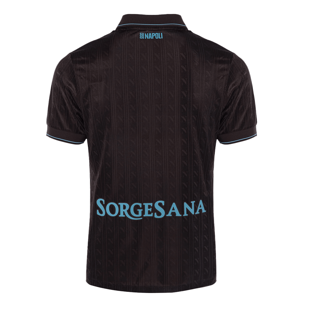 Napels Derde Shirt 2025/26 Zwart Authentiek Grote Maten
