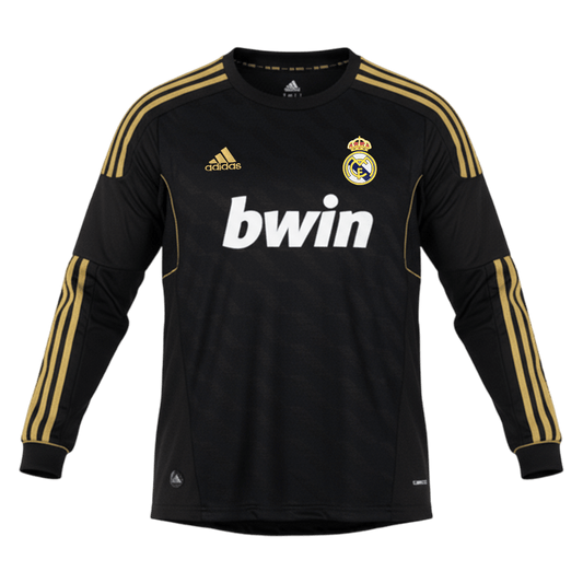 Retro Real Madrid Uitshirt Lange Mouwen 2011/12 Zwart