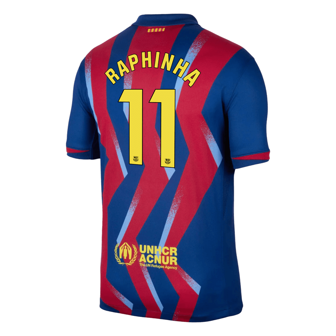 RAPHINHA #11 Barcelona Thuisshirt 2025/26 Rood&Blauw