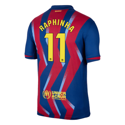 RAPHINHA #11 Barcelona Thuisshirt 2025/26 Rood&Blauw