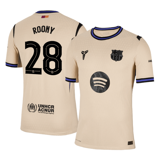 ROONY #28 Barcelona Uit Thuisshirt 2025/26 Geel Speler - UCL