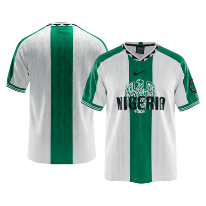 Retro Nigeria Uitshirt 1996 Groen & Wit