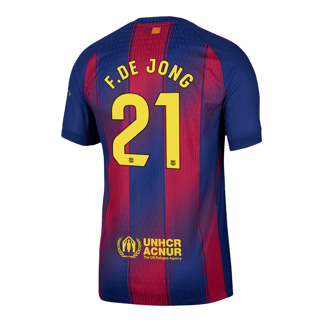 F.DE JONG #21 Barcelona Thuis Shirt 2025/26 Authentiek