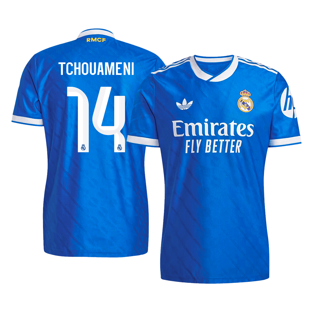 TCHOUAMENI #14 Real Madrid Derde Thuisshirt 2025/26 Blauw Speler