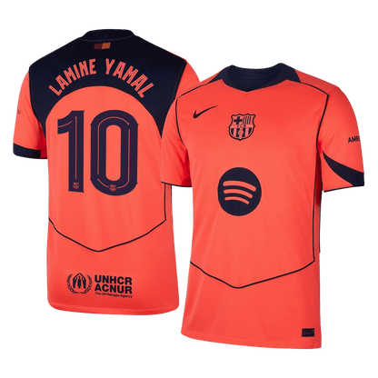 LAMINE YAMAL #10 Barcelona Derde Thuisshirt 2025/26 Oranje - UCL