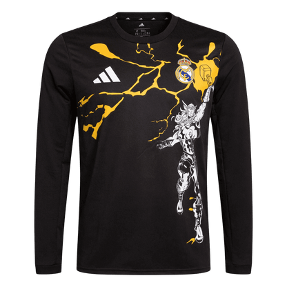 Real Madrid Thuisshirt Lange Mouwen 2025/26 Zwart
