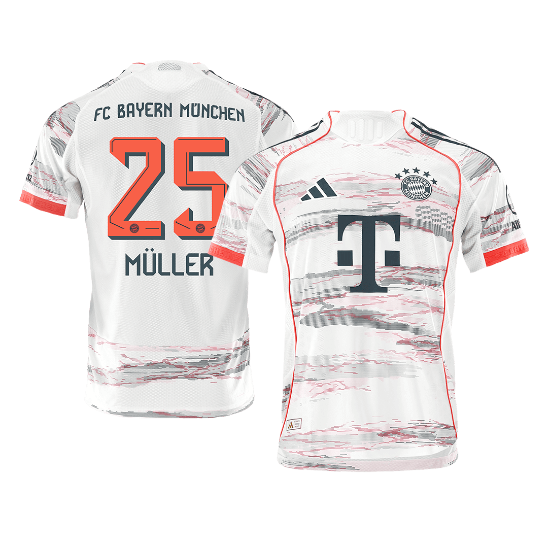 MÜLLER #25 München Uitshirt 2025/26 Wit Speler
