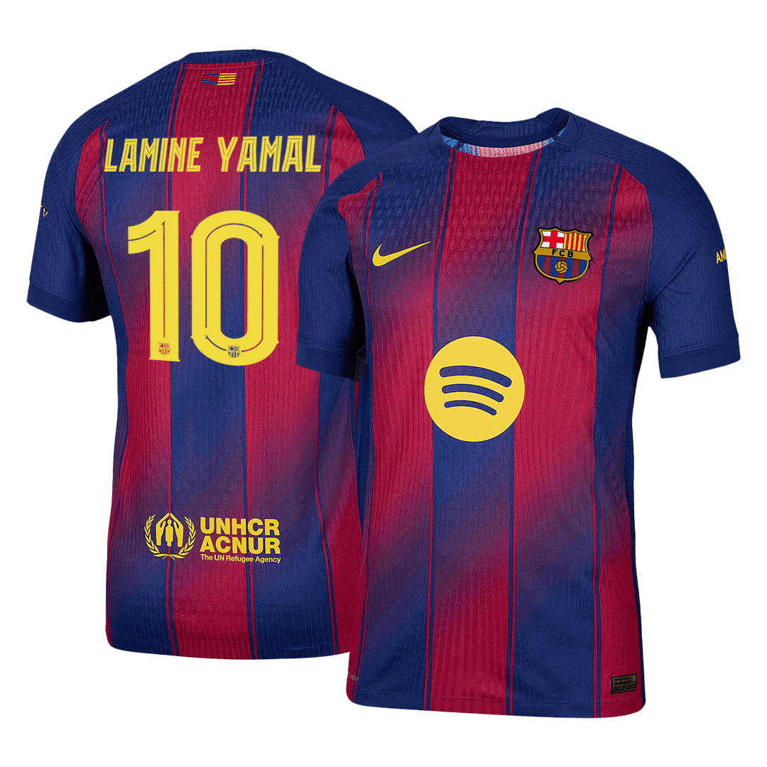 LAMINE YAMAL #10 Barcelona Thuisshirt 2025/26 Authentiek - UCL