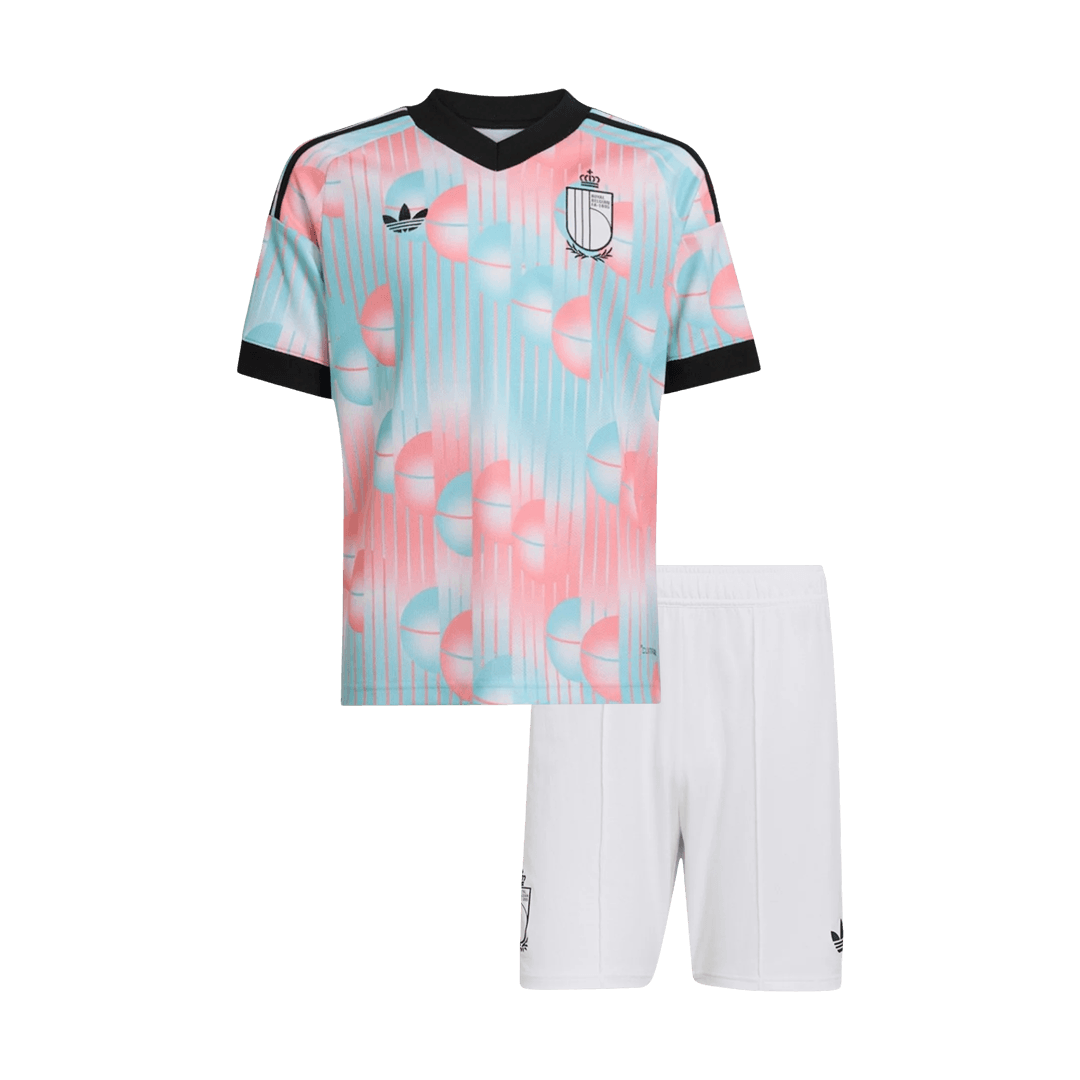 België Uitshirt Kit - Wereldbeker 2026 Kind Blauw&Roze