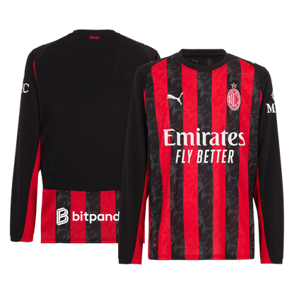 AC Milan Thuisshirt Lange Mouw 2025/26 Rood&Zwart