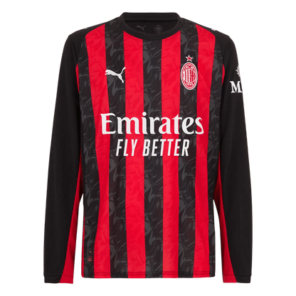 AC Milan Thuisshirt Lange Mouw 2025/26 Rood&Zwart